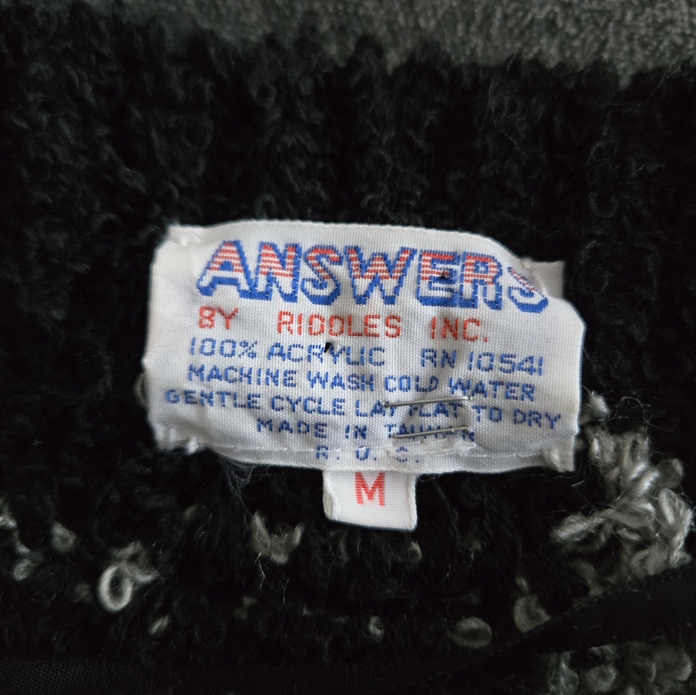 Answers By Riddles Fringe Boho Shaggy Colorblock … - image 6